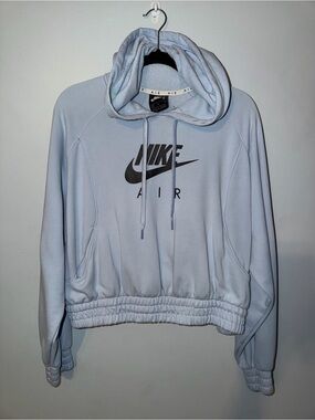 Nike Air Light Blue Hoodie with Black Logo
